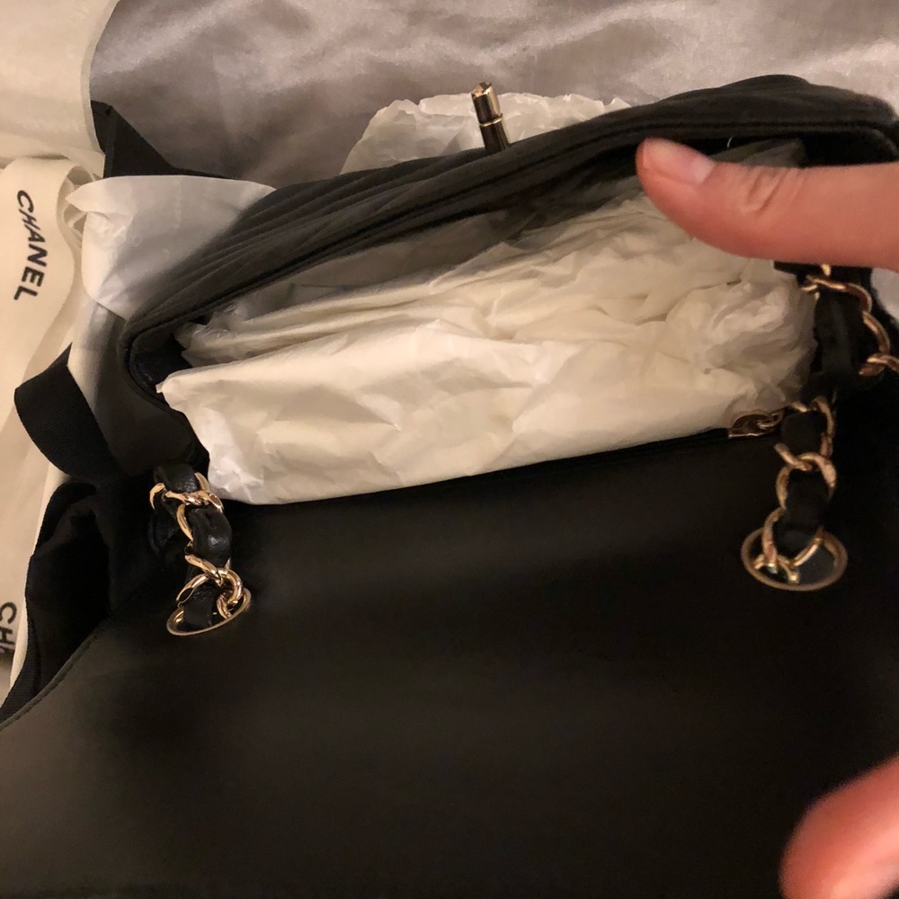 Chanel square mini lambskin light gold hardware - Picture 5 of 6